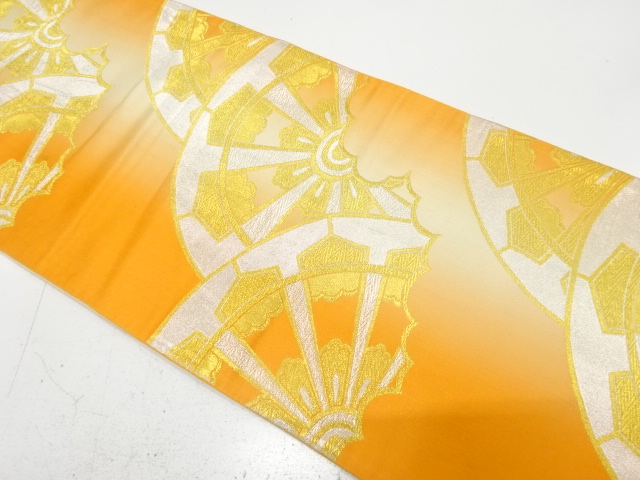 JAPANESE KIMONO / ANTIQUE FUKURO OBI / SILK / WOVEN GENJIGURUMA